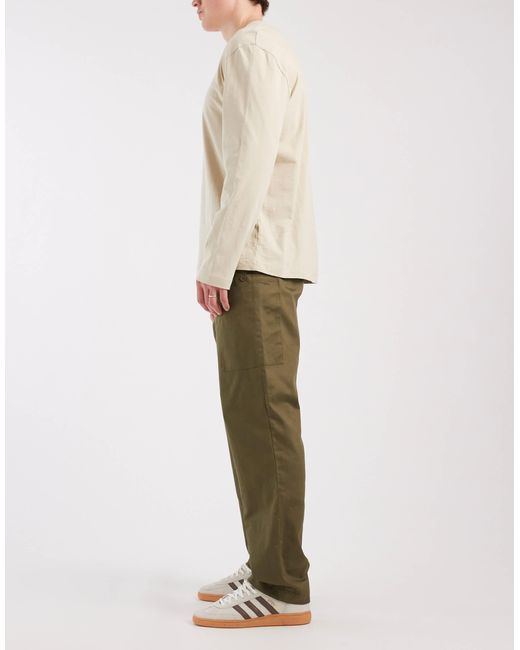 ASOS Natural Straight Cargos for men