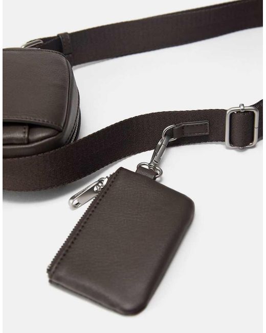 Borsa A Tracolla Portacellulare di Pull&Bear in White da Uomo