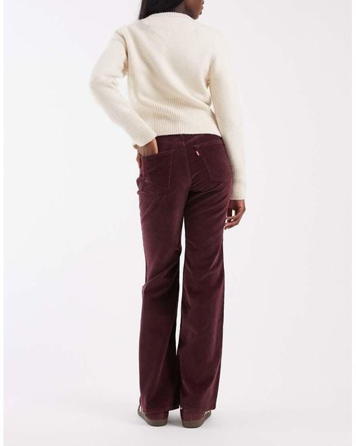 Levi's Purple Ribcage Flare Corduroy Jeans