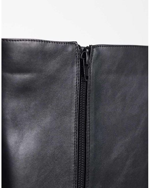 London Rebel Blue Jessie Refined Pointed Knee Boots