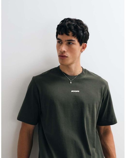 Jack & Jones Green Athletic Club Script Backprint T-shirt for men