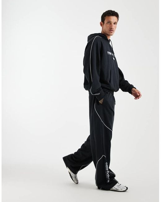 New Balance Black Trackside French Terry Trackpant for men