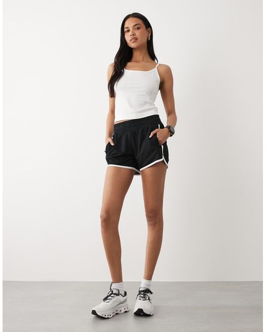 4505 White Lightweight Seamless Mesh Running Cami Top