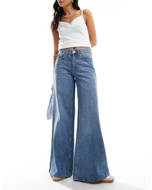 Vero Moda Blue Extreme Wide Leg Jeans