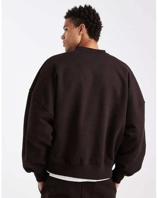ASOS Black Premium Heavyweight Extreme Oversized Sweatshirt for men