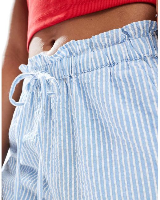 JJXX Red Seersucker Shorts