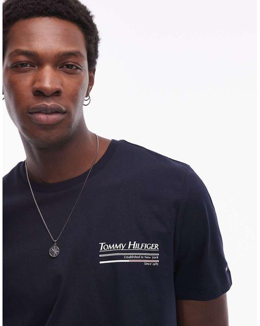 Tommy Hilfiger Blue Outline Sailing T-shirt for men