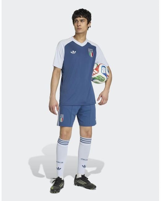 Adidas Originals Blue Italy 26 Away Pre-Match Jersey for men