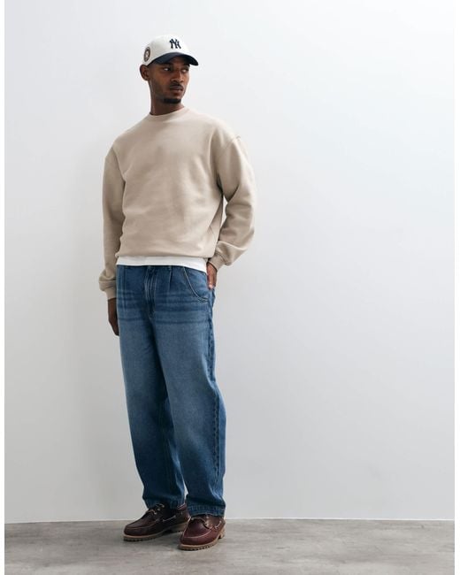ASOS Gray Essentials Oversized Crew for men