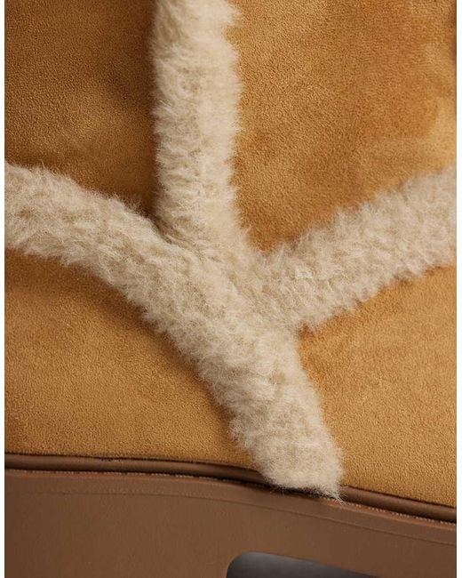 London Rebel Natural Cosy Ankle Boots