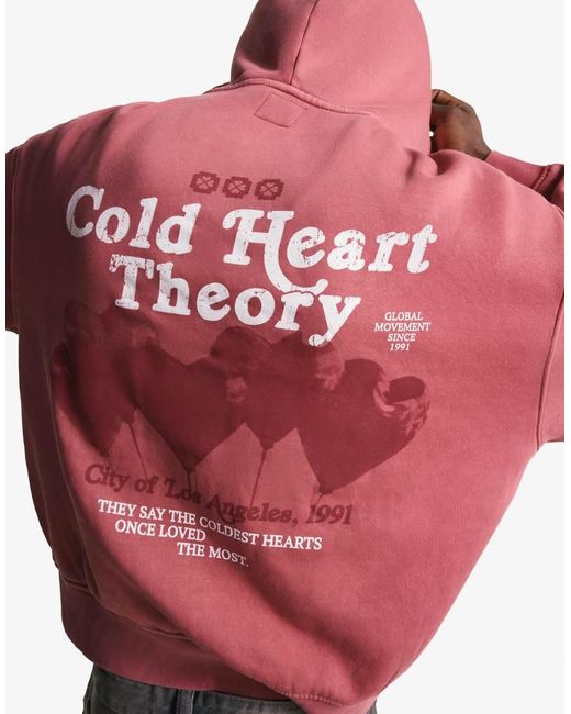 Bershka Sweatshirt Met Vervaagd Effect En Print in het Red voor heren