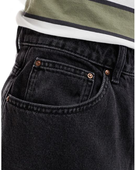 ASOS Black Oversized Tapered Jeans for men