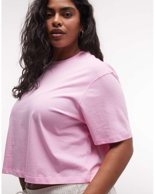 Collusion Pink Plus Boxy Short Sleeve T-shirt