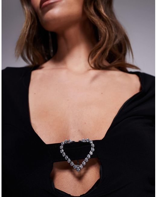 ASOS Black – langärmliges maxikleid