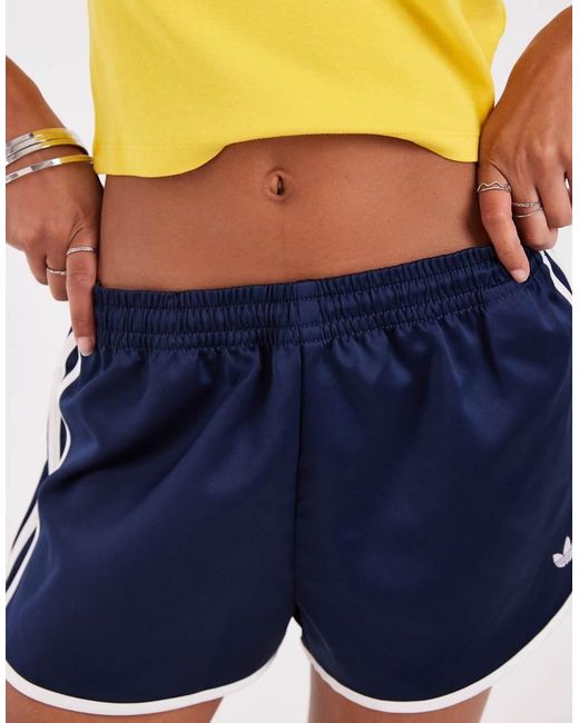 Adidas Originals Blue Three Stripe Sprinter Shorts