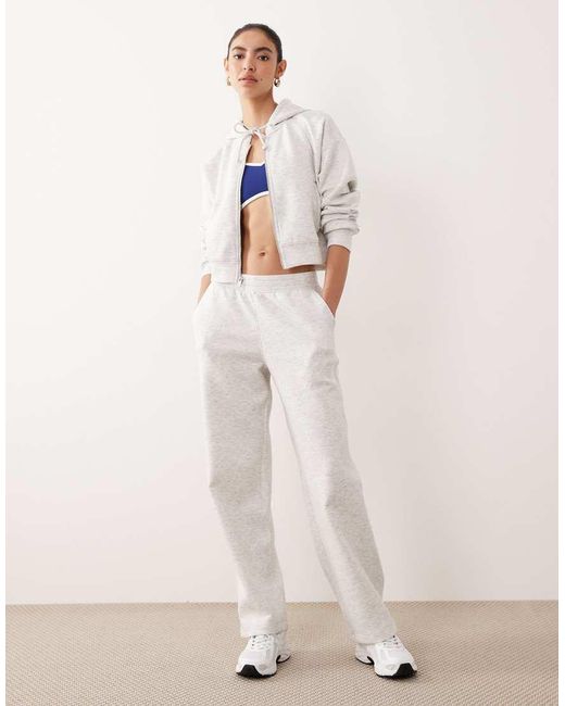 Abercrombie & Fitch Natural Ypb High Rise Straight Leg Fleece joggers Co-ord