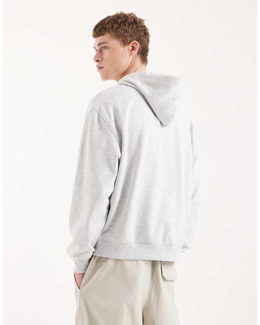 Tommy Hilfiger White 90s Badge Zip Through Hoodie for men