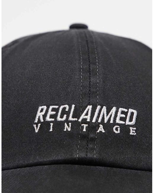 Reclaimed Vintage Black Unisex Logo Cap