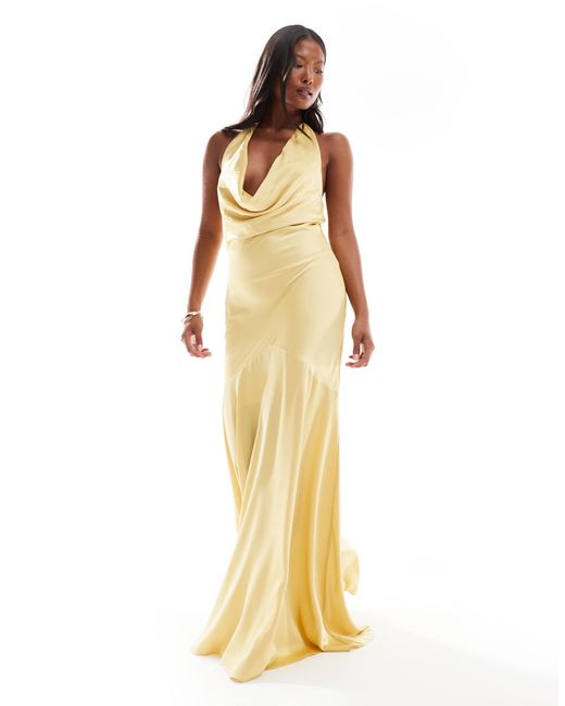 Robe longue TFNC London en coloris Metallic