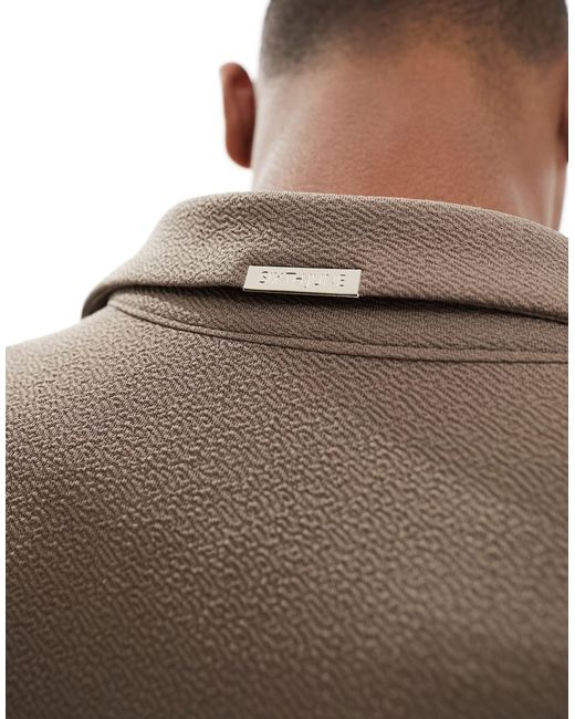 Chemise d'ensemble texturée à manches courtes - marron Sixth June pour homme en coloris Brown