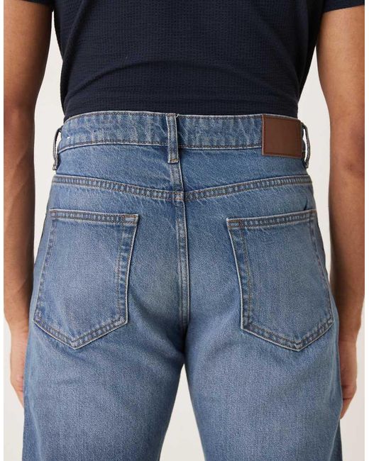 Mango Blue Bob Cotton Tapered Jean for men