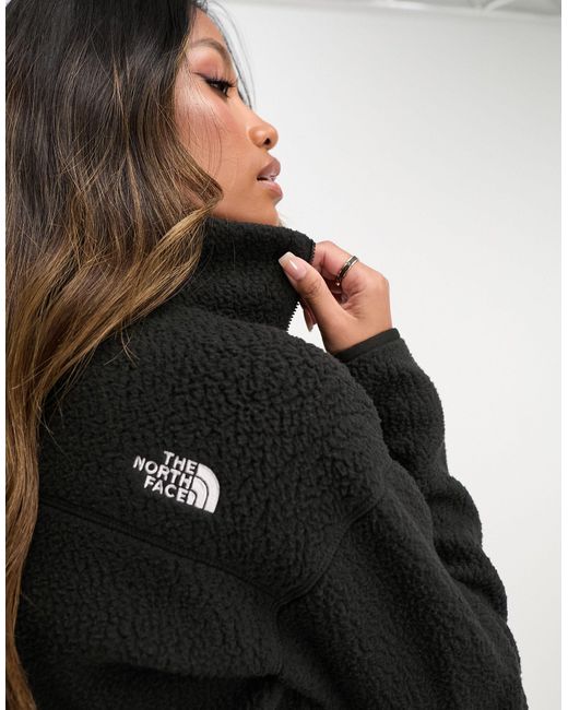 The North Face High Pile Cropped Fleece in Black | Lyst UK