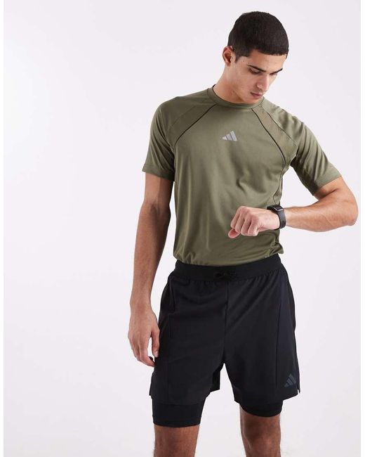 Adidas Originals Black D4T Workout 2In1 Shorts for men