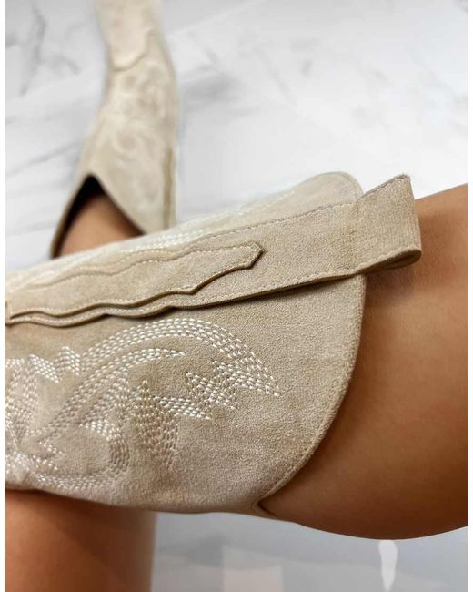 GIA STUDIOS Gray Cowboy Western Boots