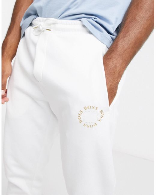 hugo boss white joggers