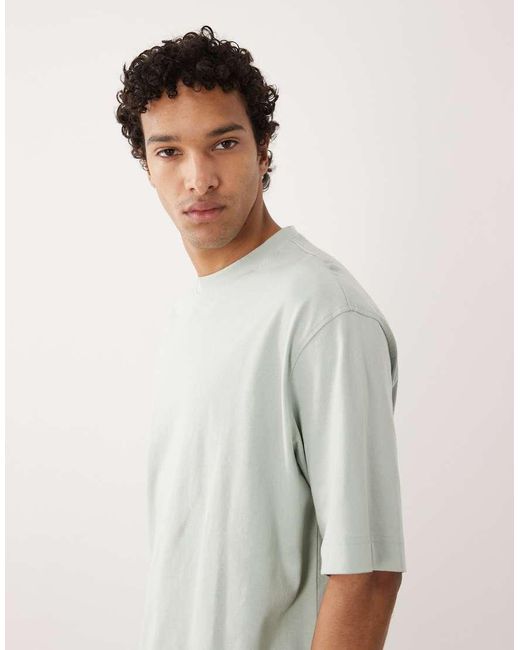 SELECTED Gray Heavyweight 220gsm Oversized T-shirt for men