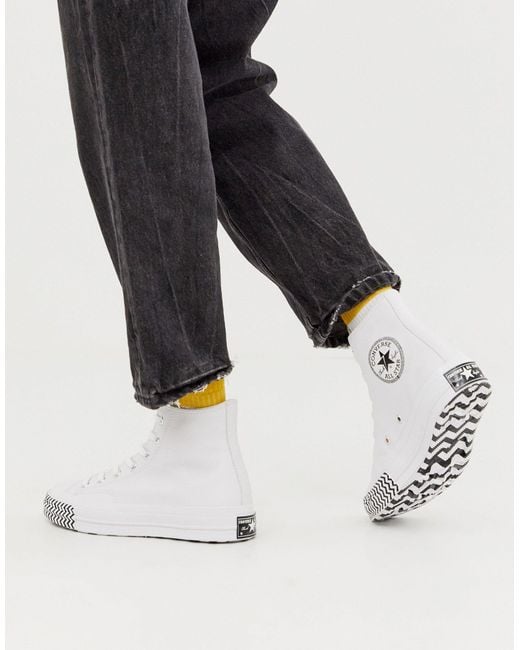 Converse Leder – Chuck 70 Voltage – Hohe Sneaker aus Leder in Weiß | Lyst AT