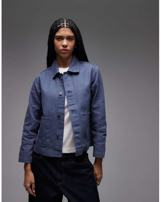 Dickies Blue Unlined Canvas Chore Jacket