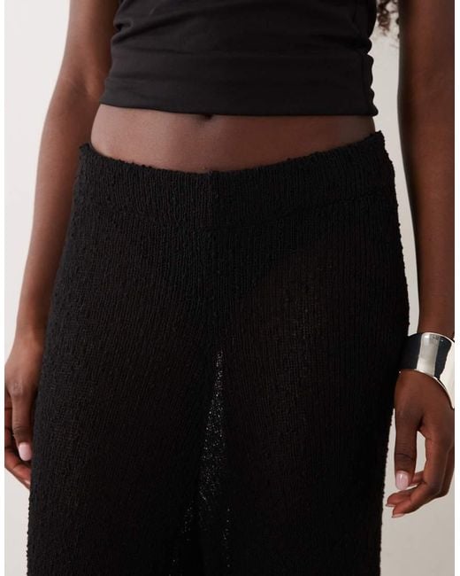 ASOS Black Knitted Tape Trouser Co-ord