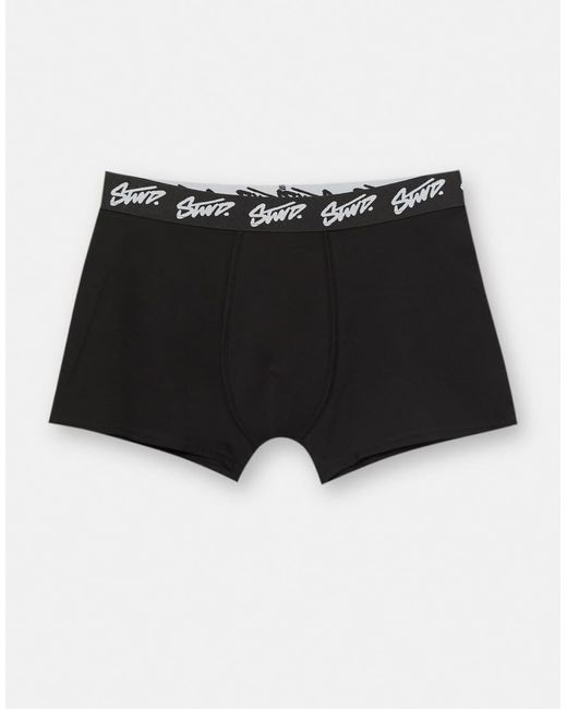 Pull&Bear Black Pack Of 3 Boxers for men