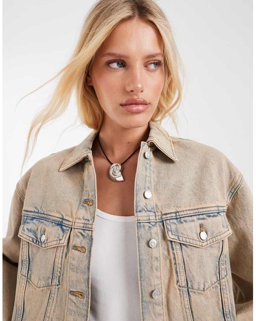 & Other Stories Brown Short Denim Jacket