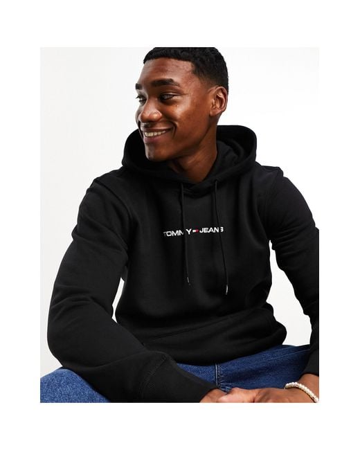 Tommy hilfiger linear logo sweatshirt sale