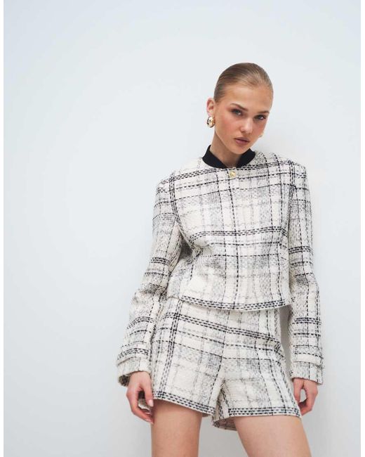 ASOS White Tailored Bomber Jacket