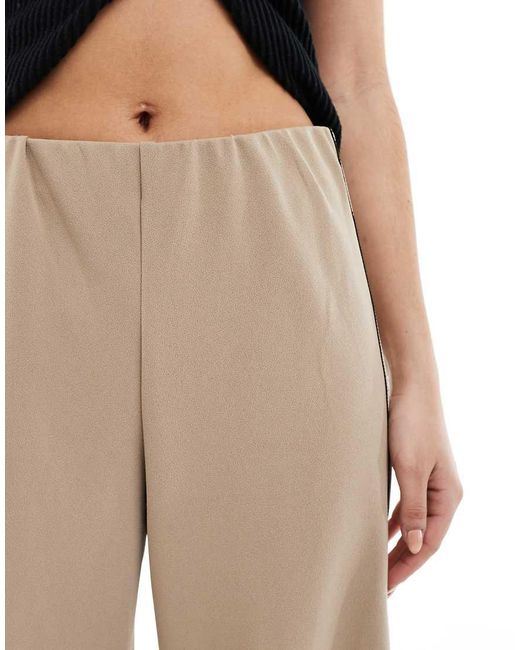 Pantaloni Con Fondo Ampio Color Fossile Con Riga Laterale di Vero Moda in Natural