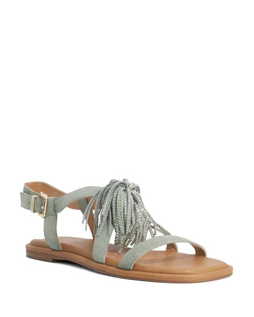 Dune White Lysia Casual Sandals