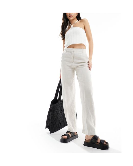 & Other Stories White Linen Look Pants