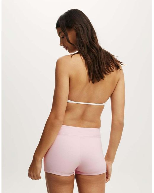 Cotton On White Ultra Soft Tie Front Micro Short