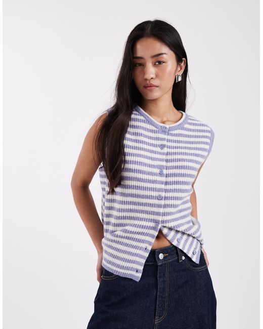 Pieces White – strick-pullunder