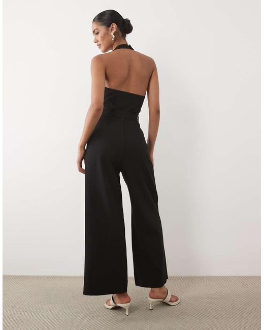 Mango Black Halterneck Jumpsuit