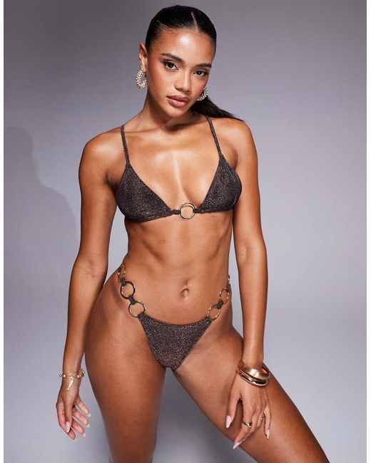 SIMMI Brown Nusa Triangle Bikini Top