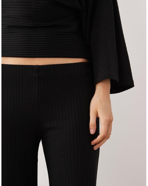 Gina Tricot Black Co-ord Rib Trousers