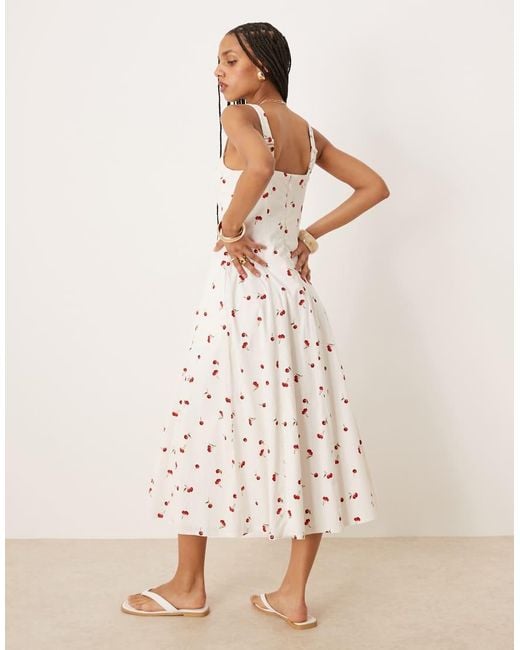 Abercrombie & Fitch Natural Flowy Midi Dress