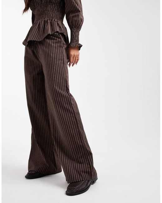 Daisy Street Brown Pull On Drawstring Trouser