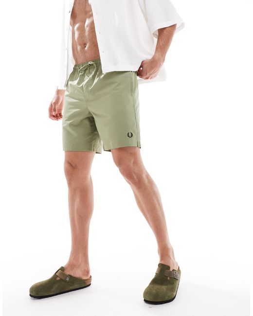 Fred Perry Green Swim Short for men