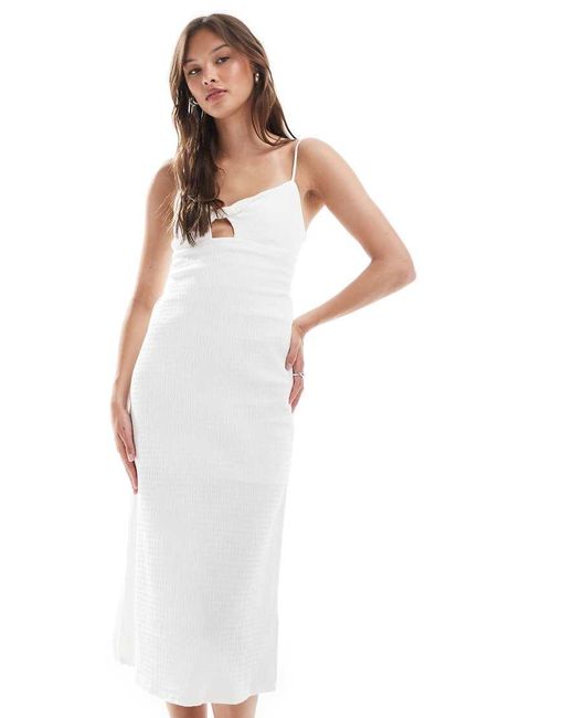 Billabong White Crystal Clear Midi Beach Dress