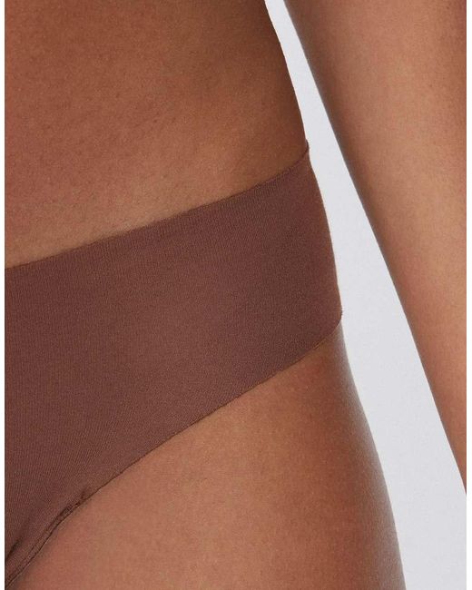 Tezenis Brown Seamless Cotton Knickers